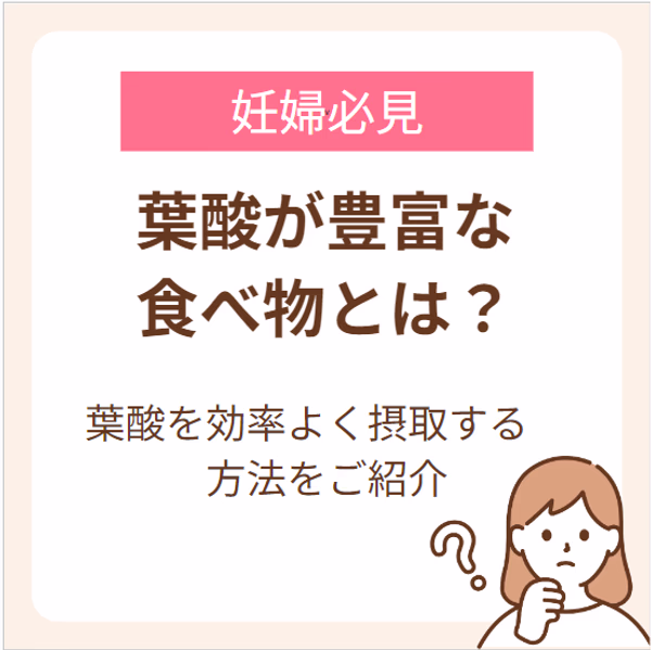葉酸が豊富な食べ物はどれ?栄養素を効率よく吸収する方法とは