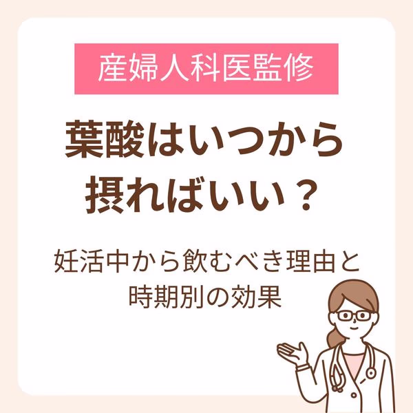 葉酸サプリを妊活中から飲むべき理由と時期別の効果